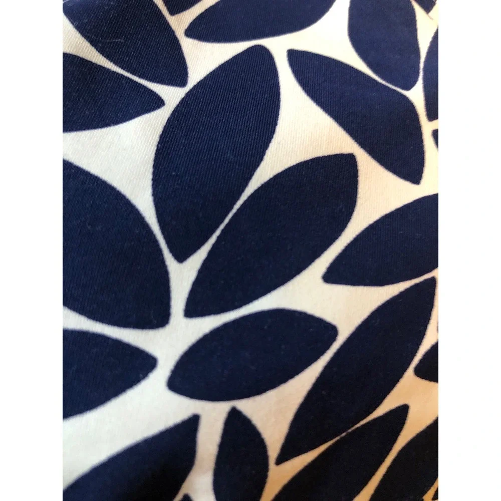 Lands End - Women's Tankini Size 12 - Navy Blue & White - Adjustable Tie @ Neck
